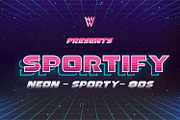 Sportify 80s Font | Sporty Font, a Sans Serif Font by WhymoreArt (Thumbnail 1 of 11)