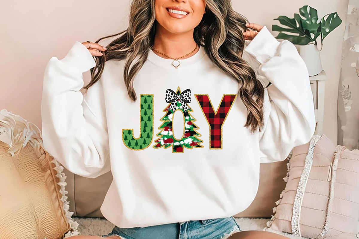 Joy Christmas Sublimation Png, a Seasonal Illustration by YA Design (Photo 3 of 4)