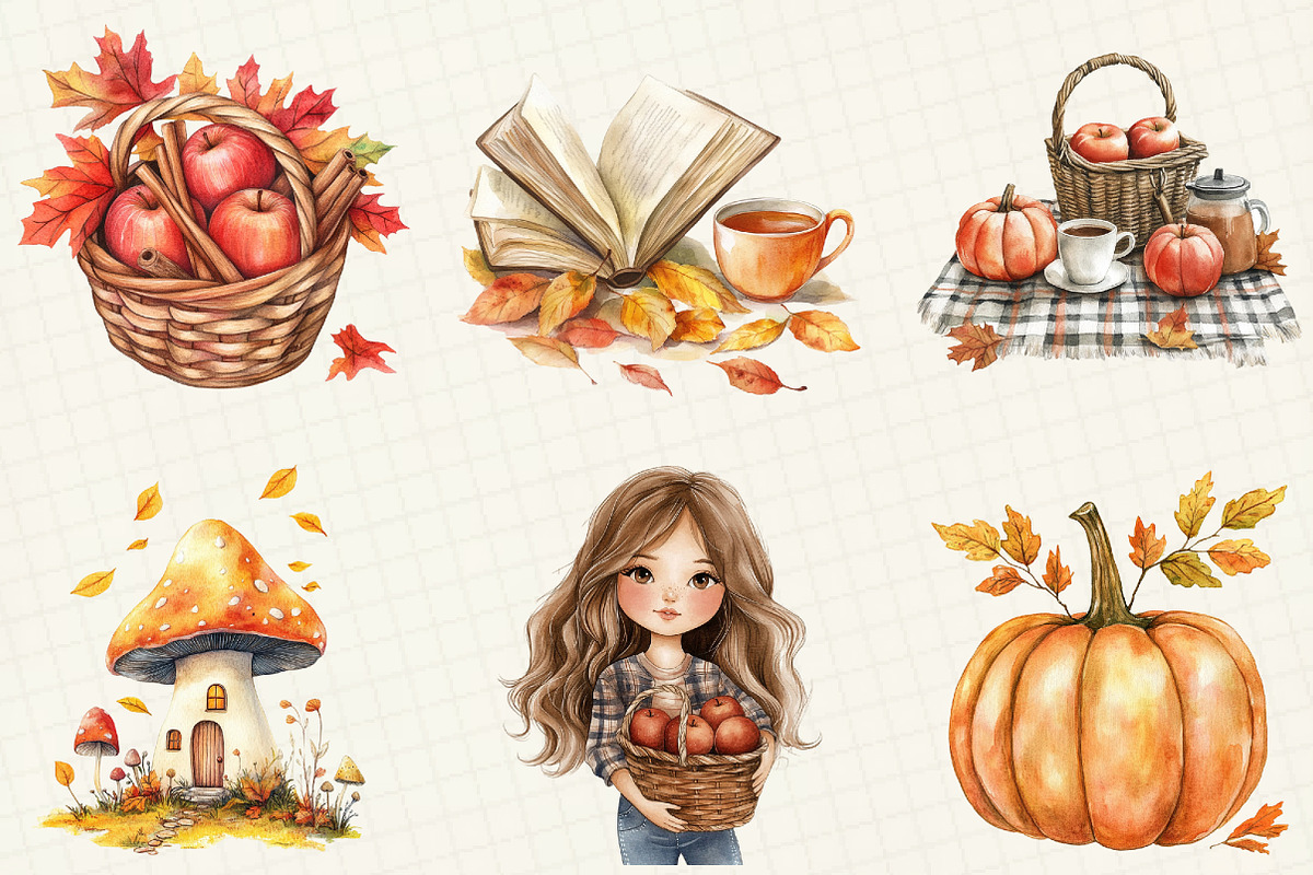 Fall Autumn Sublimation Clipart, an Illustration by OK Design (Photo 3 of 5)
