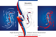 Slovakia flag ribbon vector, a Templates & Theme by Simbos (Thumbnail 2 of 9)