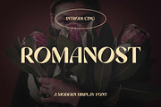 Romanost Modern Display Font, a Sans Serif Font by UICreative (Thumbnail 1 of 13)