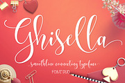 Ghisella, a Script Font by Byuly Ayika (Thumbnail 1 of 11)