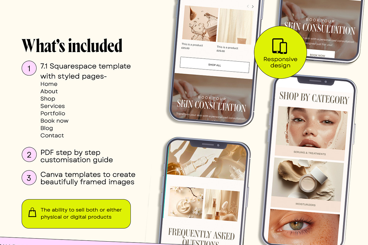 Esthetician Website Template, a Squarespace Template by Template Twist Shop (Photo 5 of 10)