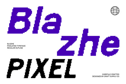 Blazhe Pixel, a Sans Serif Font by Craft Supply Co.