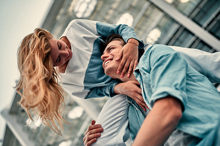 Cheerful romantic couple, a Person Photo by ORION Production