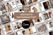 Aesthetic Instagram Templates Canva, a Social Media Template by Pixel Blend (Thumbnail 1 of 6)
