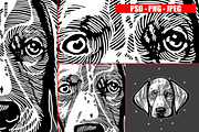 Dogs Collection Black and White Art, an Animal Illustration by Design by sebrodbrick (Thumbnail 21 of 22)