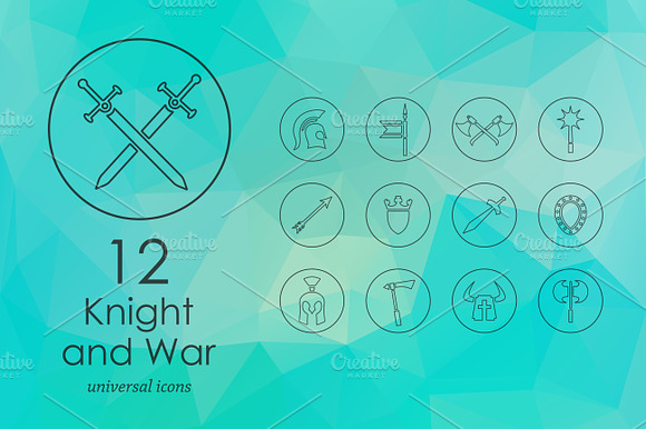 12 Knight And War Icons