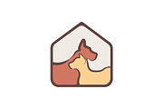 Pet Home Simple Logo For Business, a Branding & Logo Template by Logo Loom (Thumbnail 1 of 4)