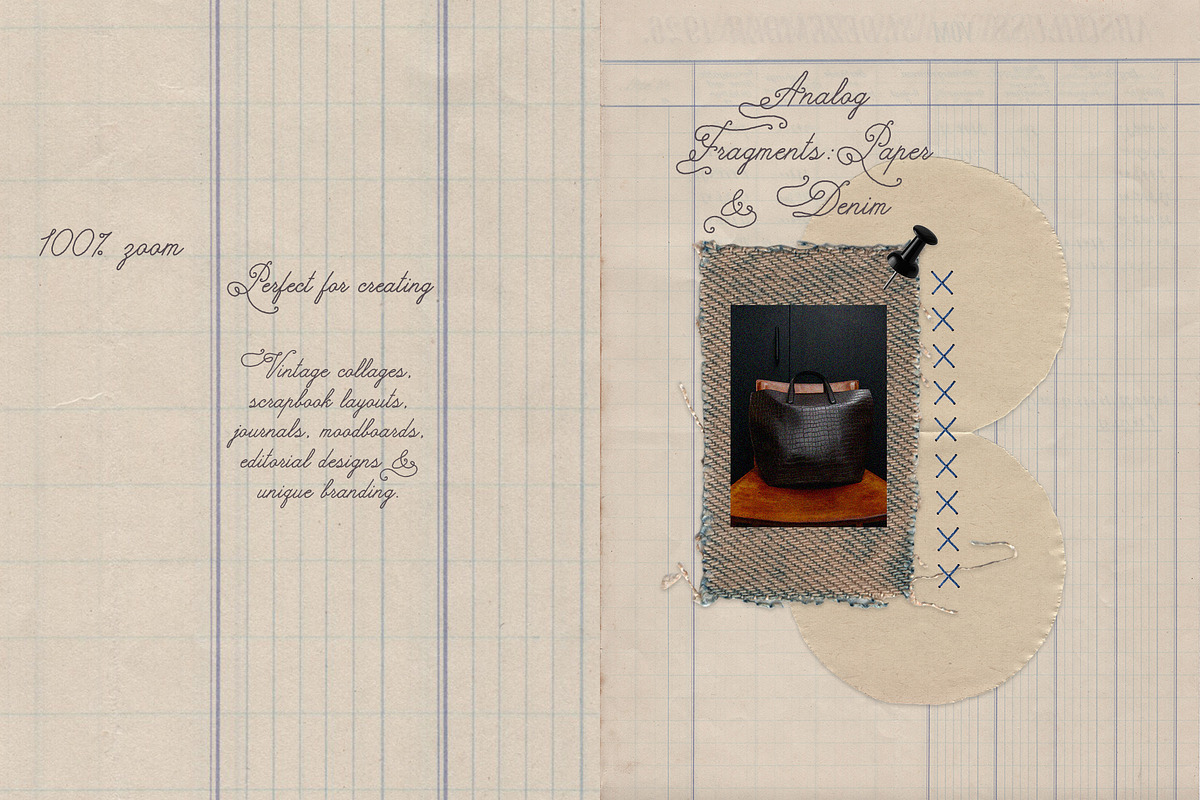 Analog Fragments: Paper & Denim, a Texture Graphic by Lidberia (Photo 5 of 14)