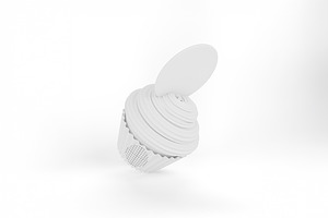 Cartoon I Heart Mom Cupcake Mockup
