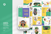 Modern Geometric Newsroom Instagram, a Social Media Template by peterdraw (Thumbnail 1 of 8)
