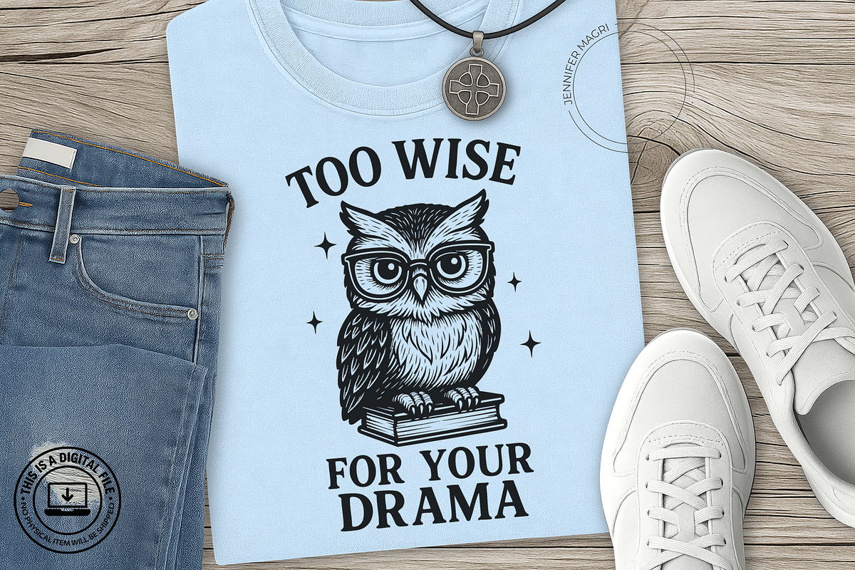 Owl Book Lover Drama SVG PNG, an Object Graphic by Jennifer Magri Templates (Photo 2 of 4)