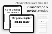 Blackletter Calligraphy Workbook Set, a Templates & Theme by ZenLettering (Thumbnail 5 of 9)