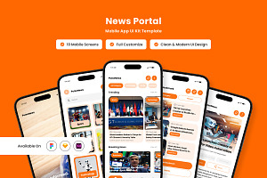 Pulse - News Portal Design Template, an App Template by productype1