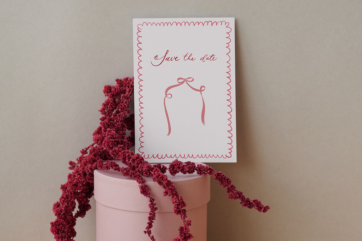 Wedding doodle svg Trendy bow, frame, a Decorative Illustration by Summer Nightingale Art (Photo 11 of 17)