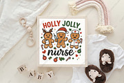 Holly Jolly Nurse Gingerbread Nurse, an Illustration by CraftArtStudio (Thumbnail 4 of 4)