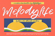Melody Life Modern Handwritten Font, a Script Font by stylishtype.co (Thumbnail 1 of 15)