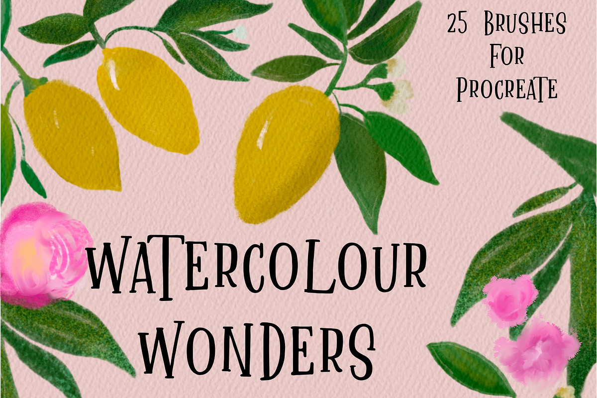 Watercolor Wonders Procreate Brushes, a Brush Add-On by KJP Designs