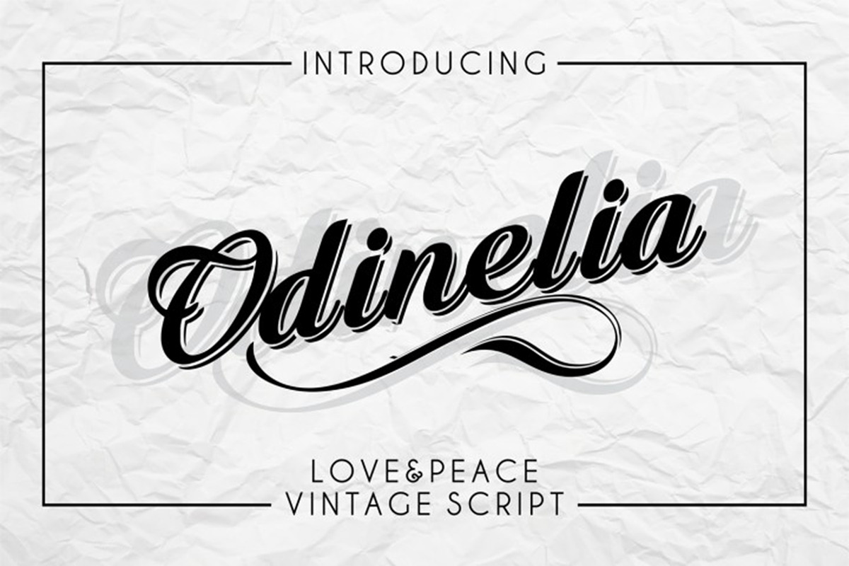 Love & Peace vintage script preview 2