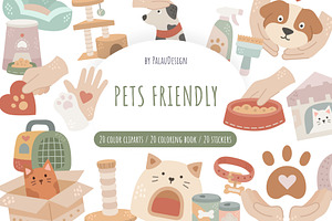 Pet Care Elements, an Animal Illustration by Palau