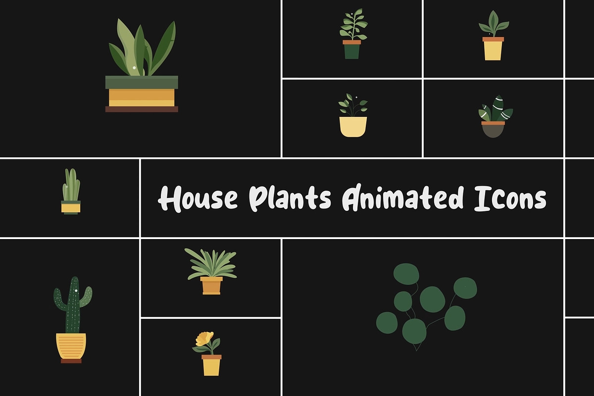 House Plants Animated Icons DaVinci, a Templates & Theme by 2dfx (Photo 1 of 2)
