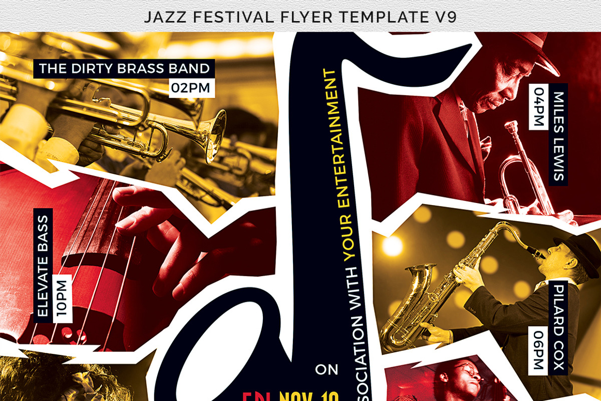 Jazz Festival Flyer Template V8, a Flyer Template by ThatsDesignArt (Photo 7 of 7)