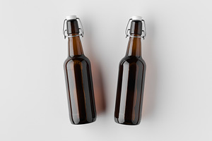 Flip-top beer bottle mockup, JPEG, a Food & Drink Photo by Shablon