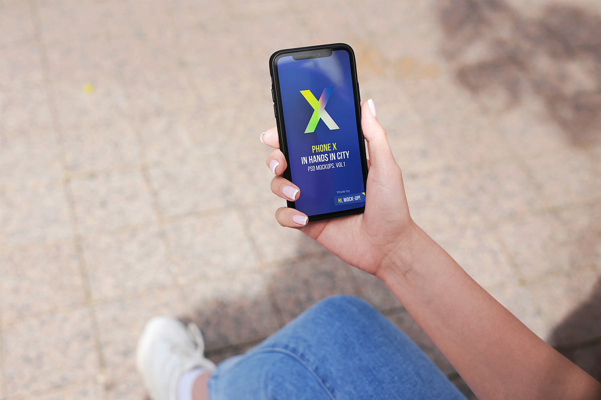 iPhone X in Hands City PSD Mockups, a Product Mockup by Hi, Mock-Up! (Photo 7 of 17)