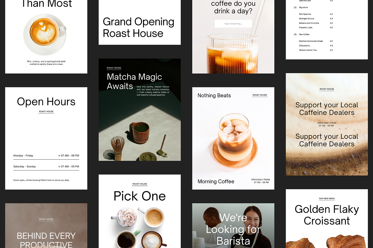 Coffee Shop Social Media Kit | Canva preview 3