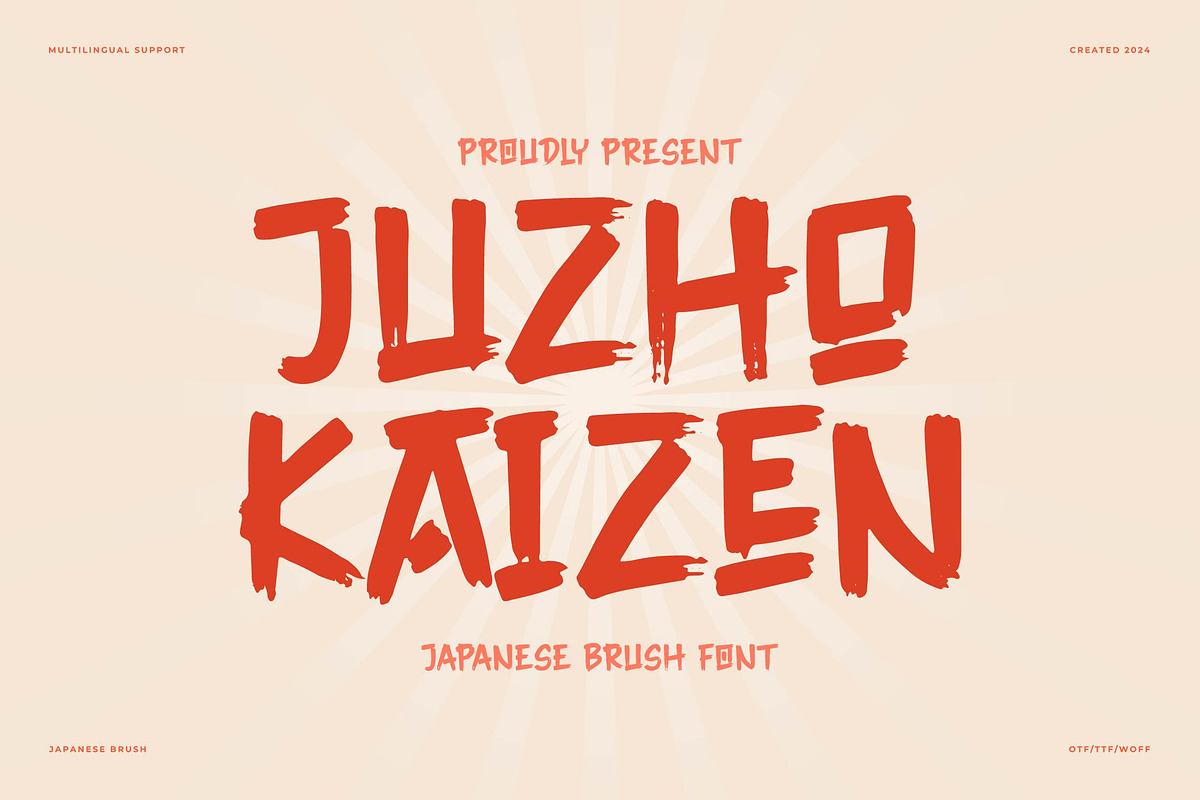 Juzho Kaizen | Japanese Brush Font, a Handwritten Font by Denustudios (Photo 1 of 14)