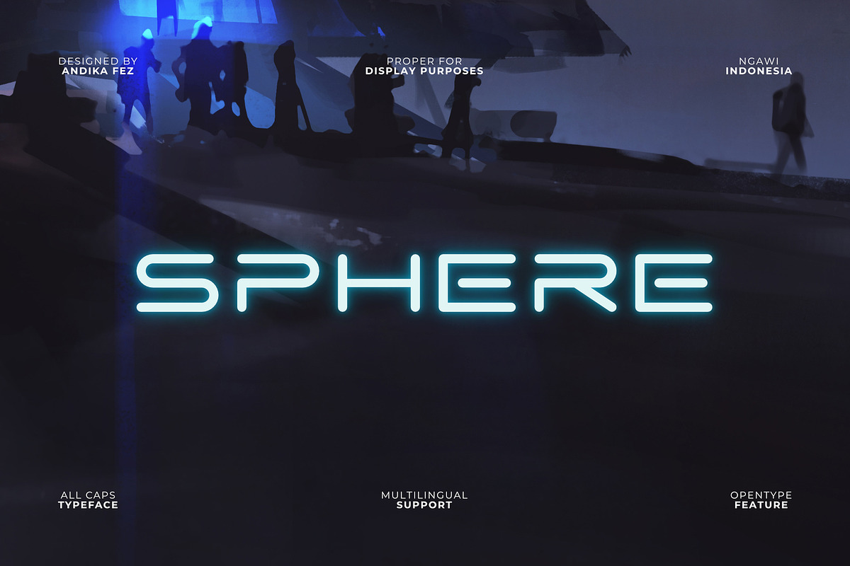 SPHERE | SCI-FI FONT, a Sans Serif Font by Andika Fez (Photo 1 of 9)