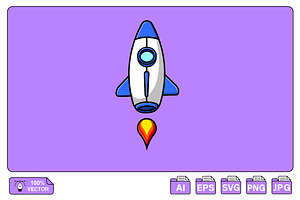 Rocket Flying Cartoon