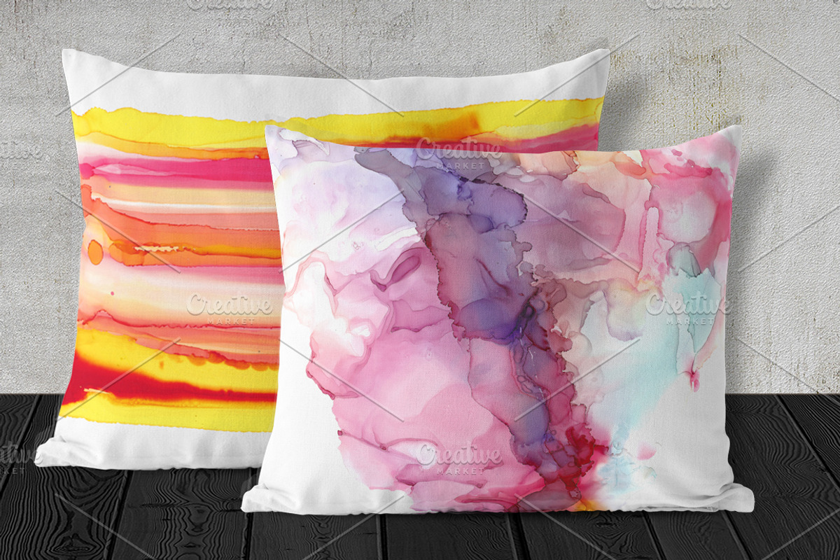 Alcohol ink backround set., a Decorative Illustration by redstudio (Photo 7 of 9)