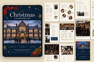 School Christmas Magazine Template