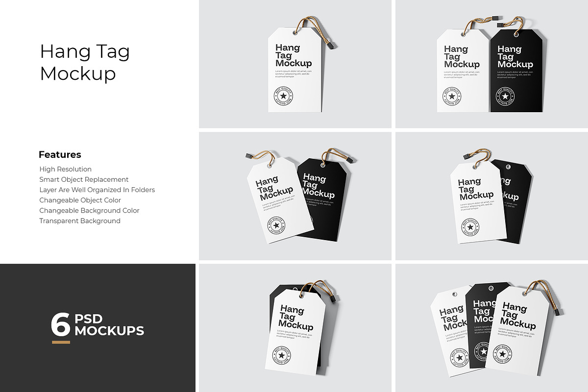 Hang Tag Mockup, an Advertising Mockup by Rizky Audymas (Photo 1 of 8)
