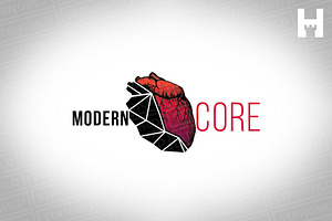 Geometric Heart Logo Template