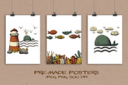 Ocean Underwater and Shore Clipart, an Illustration by LukaJreym (Thumbnail 4 of 10)