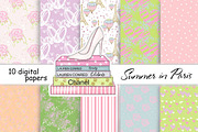 Summer In Paris Pattern, a Pattern Graphic by GlamArtZhanna (Thumbnail 1 of 3)
