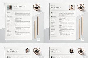 Resume With Photo Template Bundle