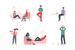 People Characters Caring about, a Person Illustration by TopVectors