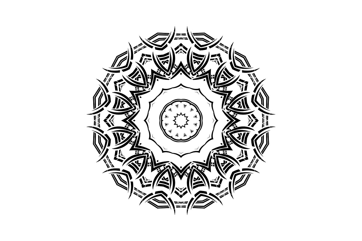 Ornamental Black White Mandala Pack, a Decorative Illustration by NJ Himel (Photo 37 of 103)