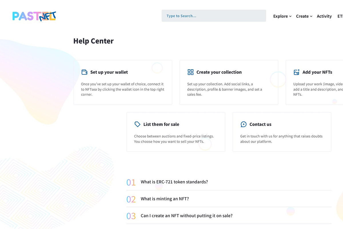 Pastel NFT marketplace HTML template, a Bootstrap Template by IG Design (Photo 11 of 11)