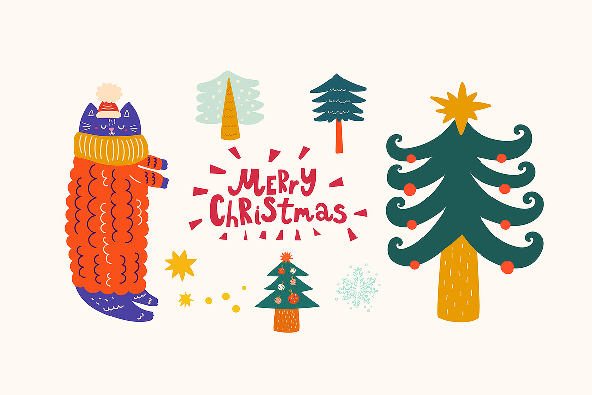 Christmas Cats, a Seasonal Illustration by MoleskoStudio (Photo 9 of 26)