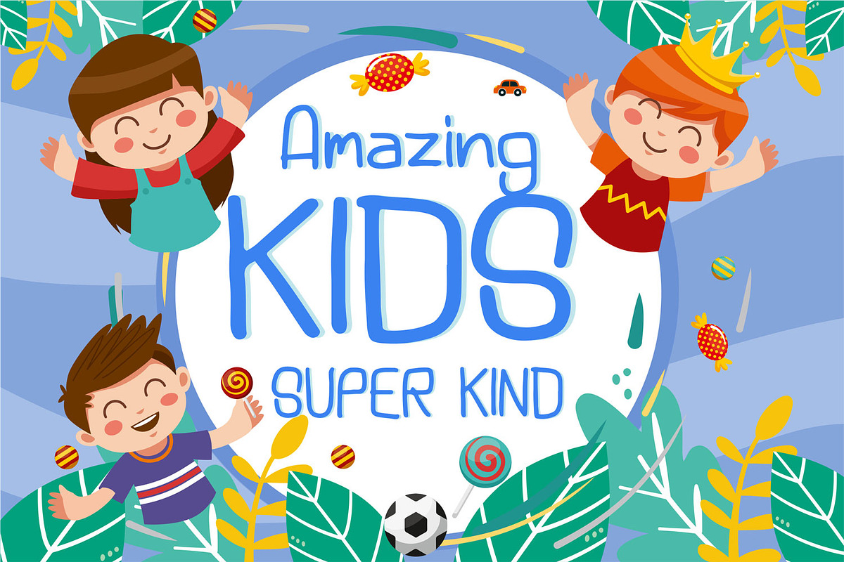 Kid Tribe - Cute Font, a Font by Pollux of Geminorum (Photo 10 of 11)