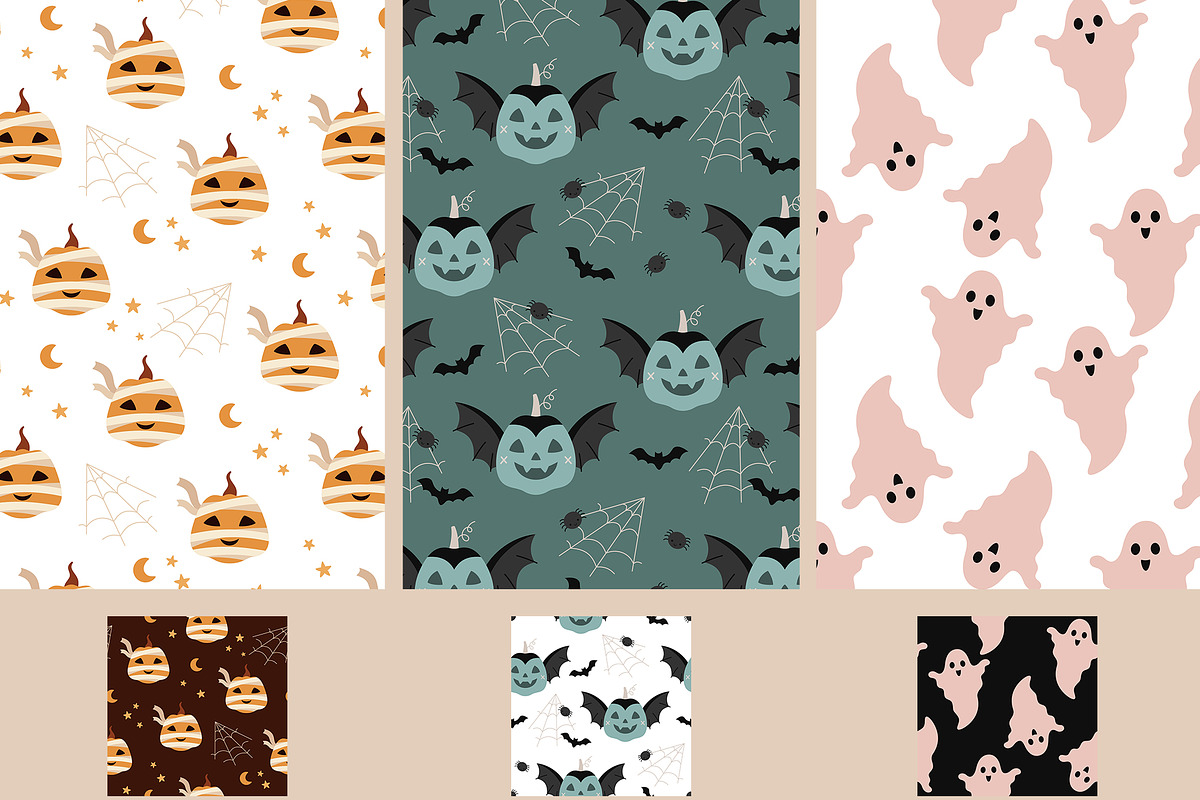Cute Halloween clipart & patterns, a Seasonal Illustration by JulzaArt (Photo 11 of 13)