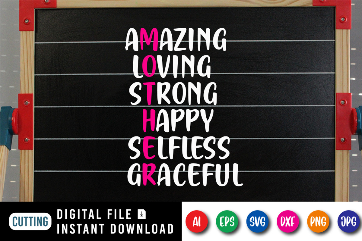Happy Mother's Day Typography SVG, an Object Graphic by SVGCuteShop (Photo 2 of 3)