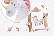 Rainbows and unicorns clipart, a Decorative Illustration by CreativeByLu (Thumbnail 2 of 15)