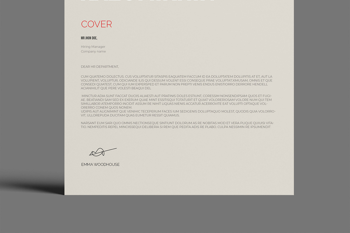 Clean and Minimalist Resume Template, a Resume Template by MightyDesign (Photo 5 of 8)