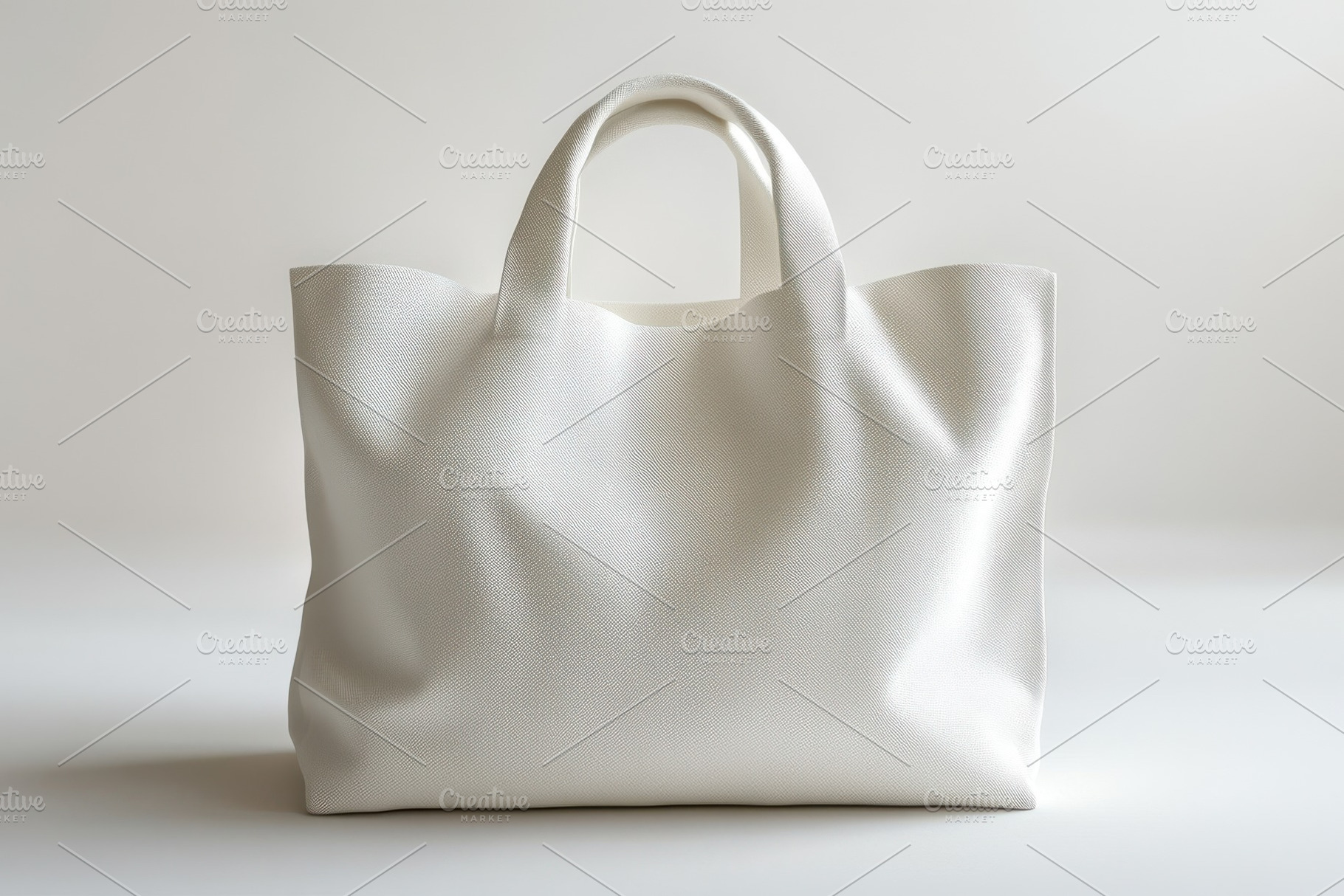 Elegant White Tote Bag Stylish Acces, a Background Photo by Pixeness Studio
